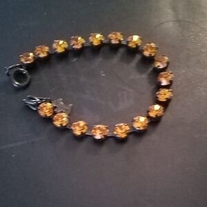 Amber Crystal Link Bracelet - Women Jewelry